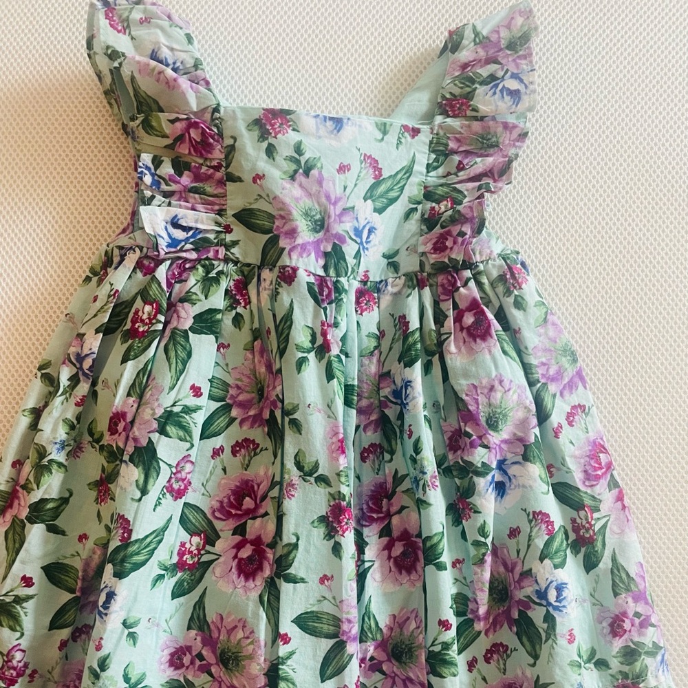 NWT Janie and Jack 12-18 month Pink & Purple Sundress with Flutter Sleeves